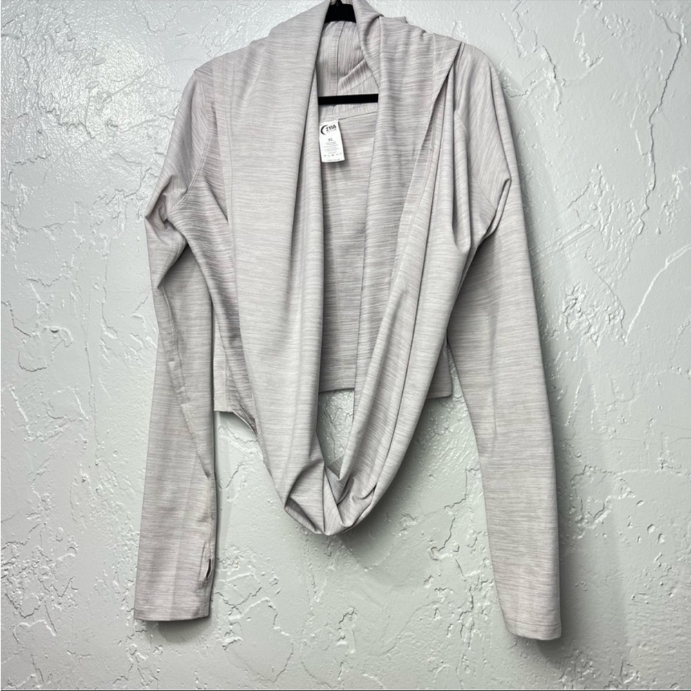 Zyia Active Yoga Wrap Hoodie XL Gray